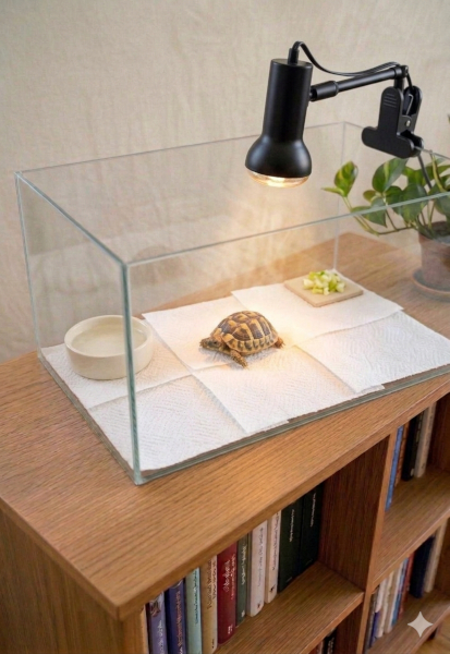 Quarantäne-Situation Schildkröte